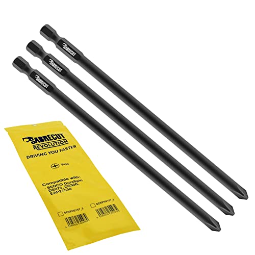 3 x SabreCut SCXPH2157_3 157mm PH2 Trockenbau-Schraubendreher-Pistolenbit mit automatischem Vorschub einseitiger Kreuzschlitz Nr. 2 robust kompatibel mit SENCO DuraSpin EAP27530 DS275 DS300 3 x SabreCut SCXPH2157_3 157mm PH2 Trockenbau-Schraubendreher-Pistolenbit mit automatischem Vorschub einseitiger Kreuzschlitz Nr. 2 robust kompatibel mit SENCO DuraSpin EAP27530 DS275 DS300 von SabreCut