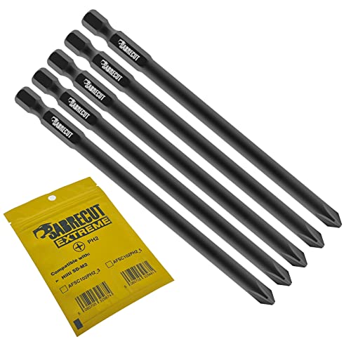 5 x SabreCut AFSC102PH2_5 102mm PH2 kompatibel mit Hilti SD-M2 SDM2 102/4 Trockenbau-Schraubendreher-Pistolenbit mit automatischem Vorschub einseitig Kreuzschlitz Nr. 2 robust 5 x SabreCut AFSC102PH2_5 102mm PH2 kompatibel mit Hilti SD-M2 SDM2 102/4 Trockenbau-Schraubendreher-Pistolenbit mit automatischem Vorschub einseitig Kreuzschlitz Nr. 2 robust von SabreCut