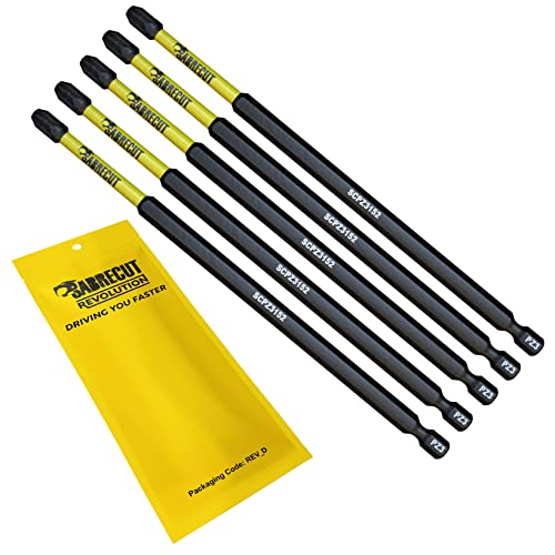 5 x SabreCut SCPZ3152_5 152mm PZ3 magnetische Schlagschrauber Bohrer Bits Set Pozi Pozidrive Hochleistung für Dewalt Milwaukee Bosch Makita und weitere von SabreCut