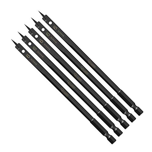 5 x SabreCut SCRIW06_5 6mm x 152mm schlagfeste flache Holzspaten-Bits kompatibel mit Bosch Dewalt Makita Milwaukee und vielen anderen von SabreCut