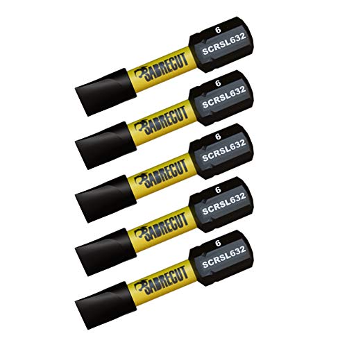 5 x SabreCut SCRSL632_5 32mm SL6 Schlitz magnetische Schlagschrauber Bohrerbits-Set Ein-Endig Hochleistung für Dewalt Milwaukee Bosch Makita und andere 5 x SabreCut SCRSL632_5 32mm SL6 Schlitz magnetische Schlagschrauber Bohrerbits-Set Ein-Endig Hochleistung für Dewalt Milwaukee Bosch Makita und andere von SabreCut