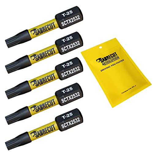 5 x SabreCut SCTX2532_5 32mm T25 TX25 Magnetische Schlagschrauber Bohrerbits-Set Torx Hochleistung kompatibel mit Dewalt Milwaukee Bosch Makita und andere 5 x SabreCut SCTX2532_5 32mm T25 TX25 Magnetische Schlagschrauber Bohrerbits-Set Torx Hochleistung kompatibel mit Dewalt Milwaukee Bosch Makita und andere von SabreCut