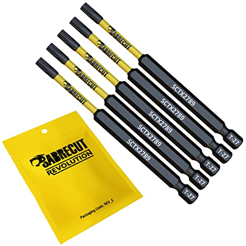 5 x SabreCut SCTX2789_5 89mm T27 TX27 Magnetische Schlagschrauber Bohrerbits-Set Torx Hochleistung kompatibel mit Dewalt Milwaukee Bosch Makita und andere von SabreCut