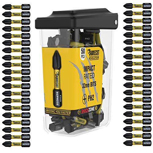 50 x SabreCut SCRPH23250B 32mm PH2 Magnetisches Impact Schlagschrauberbits Set Ein-Endig Phillips Hochleistung für Dewalt Milwaukee Bosch Makita und einndere 50 x SabreCut SCRPH23250B 32mm PH2 Magnetisches Impact Schlagschrauberbits Set Ein-Endig Phillips Hochleistung für Dewalt Milwaukee Bosch Makita und einndere von SabreCut