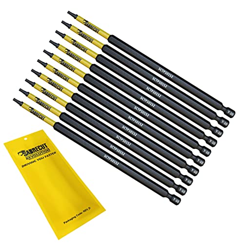 SabreCut SCTP10152_10 Torx, 152 mm, T10, TX10, manipulationssicher, magnetisch, Schlagschrauber-Bit-Set, robust, kompatibel mit Dewalt, Milwaukee, Bosch, Makita, und mehr, 10 Stück von SabreCut