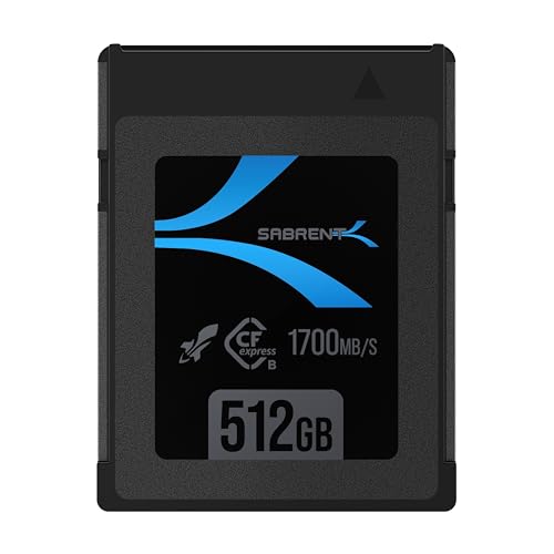 SABRENT CFexpress Speicherkarte Typ B 512gb (1700 MB/s Lesen, 1500MB/s Schreiben, cf Express Memory Card 8k raw für DSLR kameras (CF-XTBT-512) von SABRENT