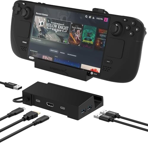 SABRENT Docking Station für Steam Deck, 6-in-1 Steam Deck Dock mit HDMI 4K@60Hz, USB-C 95W PD 3.0 Schnellladung, Triple USB hub 3.0, 1 USB C Anschluss Entwickelt für Valve Steam Deck (DS-SD6P) von SABRENT