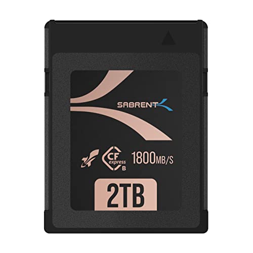 SABRENT CFexpress Speicherkarte Typ B 2TB (1800 MB/s Lesen, 1700MB/s Schreiben, cf Express Memory Card 8k raw für DSLR kameras (CF-XXIT-2TB) von SABRENT