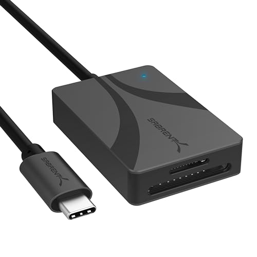 SABRENT SD Kartenleser USB C Card Reader 10Gbps Speed 312Mb/s Unterstützung Lesen UHS-II Speicherkarte Kompatibel mit SD Karte 3.0/4.0, Micro SD (CR-CSDM) von SABRENT