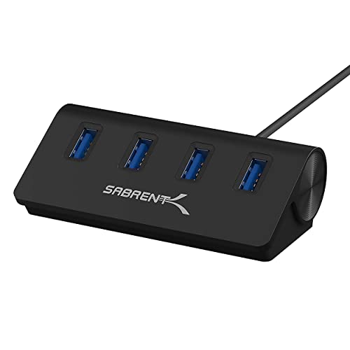 SABRENT USB hub 3.2x1, USB Adapter, USB Verteiler, USB 3 hub mehrfach verlängerung mit EIN/AUS-schaltern und langes Kabel, für PS5, ps5 Konsole, Gaming PC, USB Stick, Keyboard, MacBook (HB-MC3B) von Sabrent