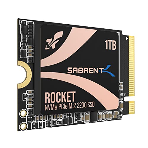 SABRENT 2230 M.2 NVMe Gen 4 1TB, Interne SSD 4750 MB/s Lesen, PCIe 4.0 X4, Internes Solid State Drive, kompatibel mit Steam Deck, Surface pro, PCs, NUCs und Laptops [SB-2130-1TB] von SABRENT