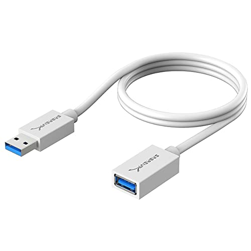 SABRENT USB Verlängerung 3.2x1 Kabel 90cm, USB A Stecker auf A Buchse, Verlängerungskabel 5Gbps Superschnelle für USB-Stick, Tastatur, Drucker, Scanner, PS4, PS5, USB Hub, externe Festplatte (CB-303W) von Sabrent