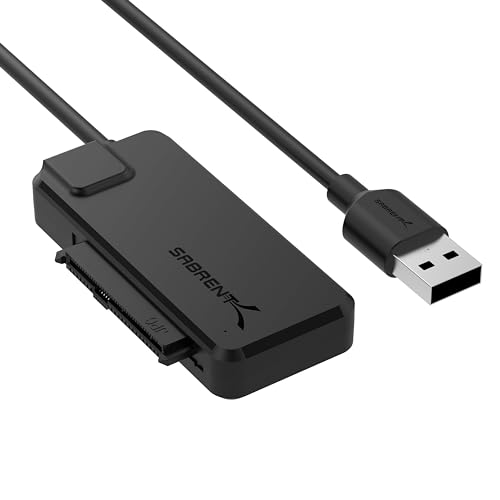 SABRENT SATA/U.2 USB Adapter SSD HDD 2,5 3,5 Zoll Festplattenadapter USB, 3.2x2 10Gbps (EC-U2SA) von SABRENT
