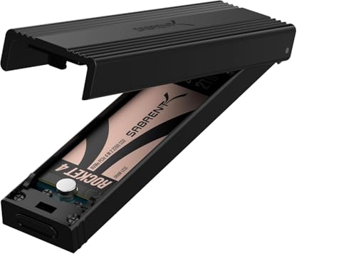 SABRENT NVMe Gehäuse und m2 SATA SSD Adapter (M-Key, M+B Key) USB C 3.2X2 10Gbps Kühlkörper Design (EC-SNVE) von SABRENT