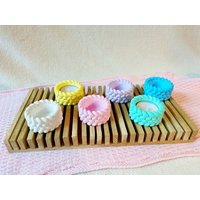 Teelichthalter Strick Seiloptik | Kerzenleuchter Für Teelicht Knotenoptik Geflochten Buntes Süßes von SabrinasCreativeArt