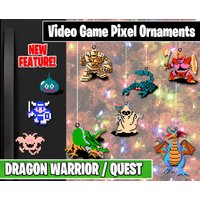 Dragon Warrior /Quest Pixel Ornamente - Neue Magnet Funktion Sprite Charaktere Urlaub Deine Persönliche Sammlung von SabrinasMagicalShop