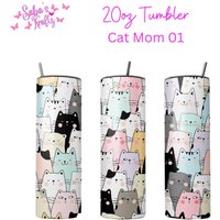 Cat Mom 01 Becher - 20 Oz Kapazität -Thermobecher von SabzKraftz