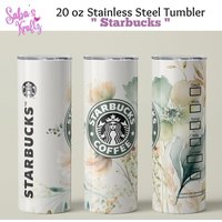 Starbucks Boho Kaffeebecher - Heiße Und Kalte Glasdose -Kaffeetasse- Becher Mit Schiebedeckel Strohhalm von SabzKraftz