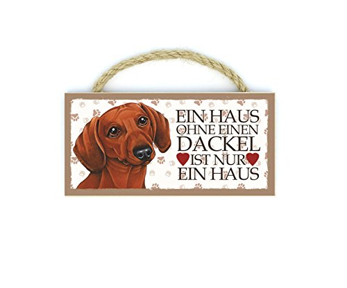 Dackel Haustier Kühlschrankmagnet aus Holz mit Kordel 16 von Sachen aus Blech