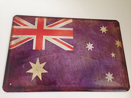 Sachen aus Blech Blechschild Länder Fahne National Flagge Australien Austalia 20x30 cm Deko Retro-Look 10 von Sachen aus Blech
