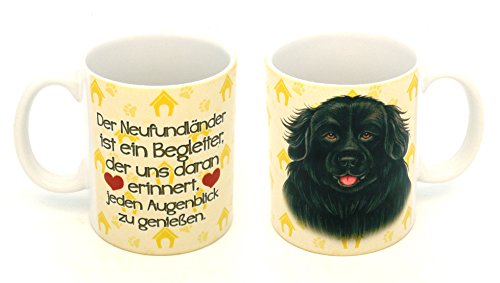 Sachen aus Blech NEUFUNDLÄNDER KAFFEEBECHER MIT Motiv 0,3 L Tasse Becher Hund Dog 49 von Sachen aus Blech