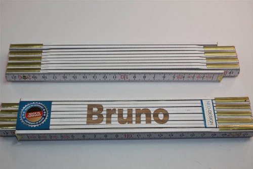 Zollstock mit Namen BRUNO Lasergravur von Sachen aus Blech