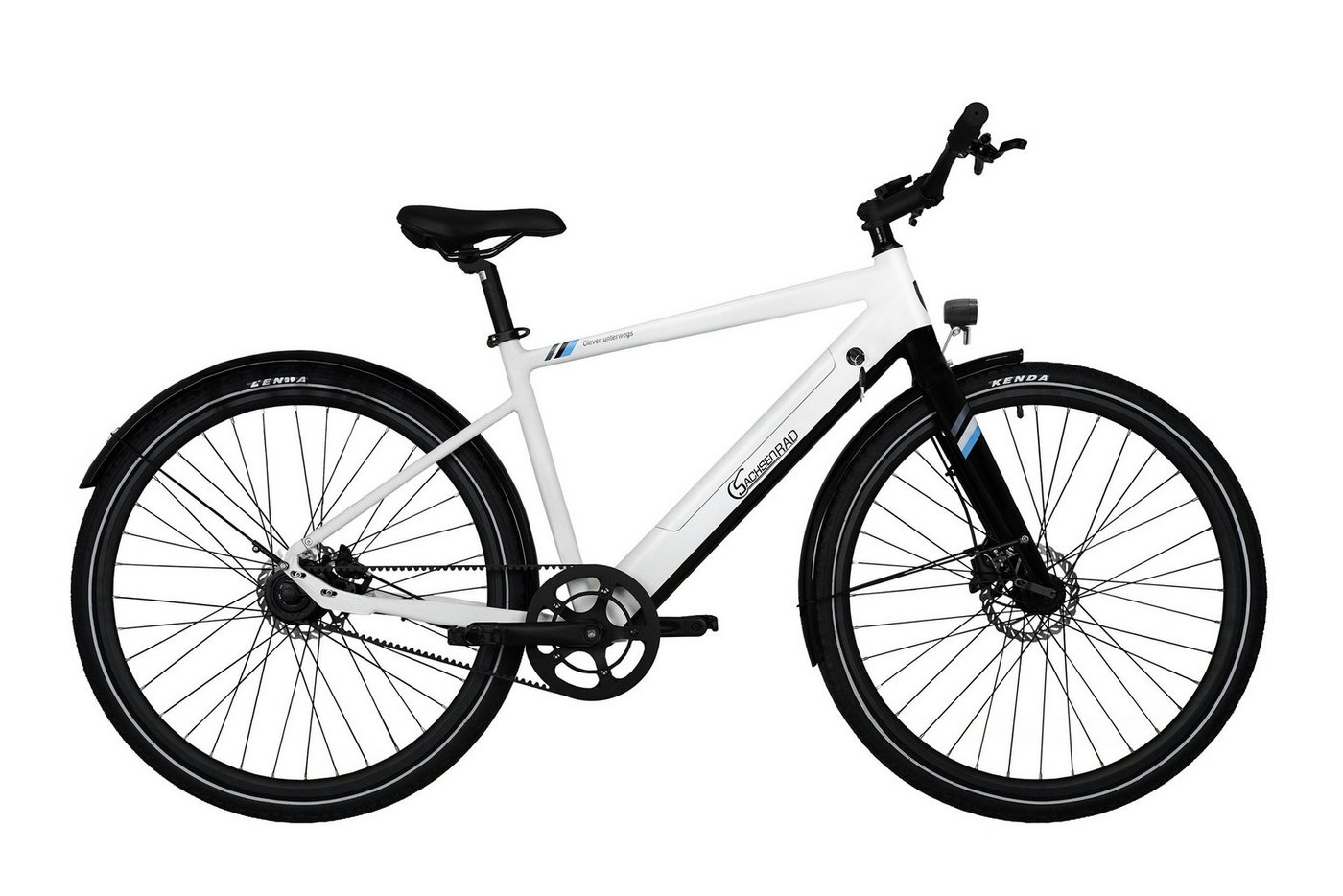 SachsenRAD E-Bike Allround Urban Trekking EBike C3T, Riemenantrieb, bürstenloser Heckmotor, 360 Wh Batterie, LCD-Steuerdisplay, besonders leicht, kaum als E-Bike zu erkennen von SachsenRAD