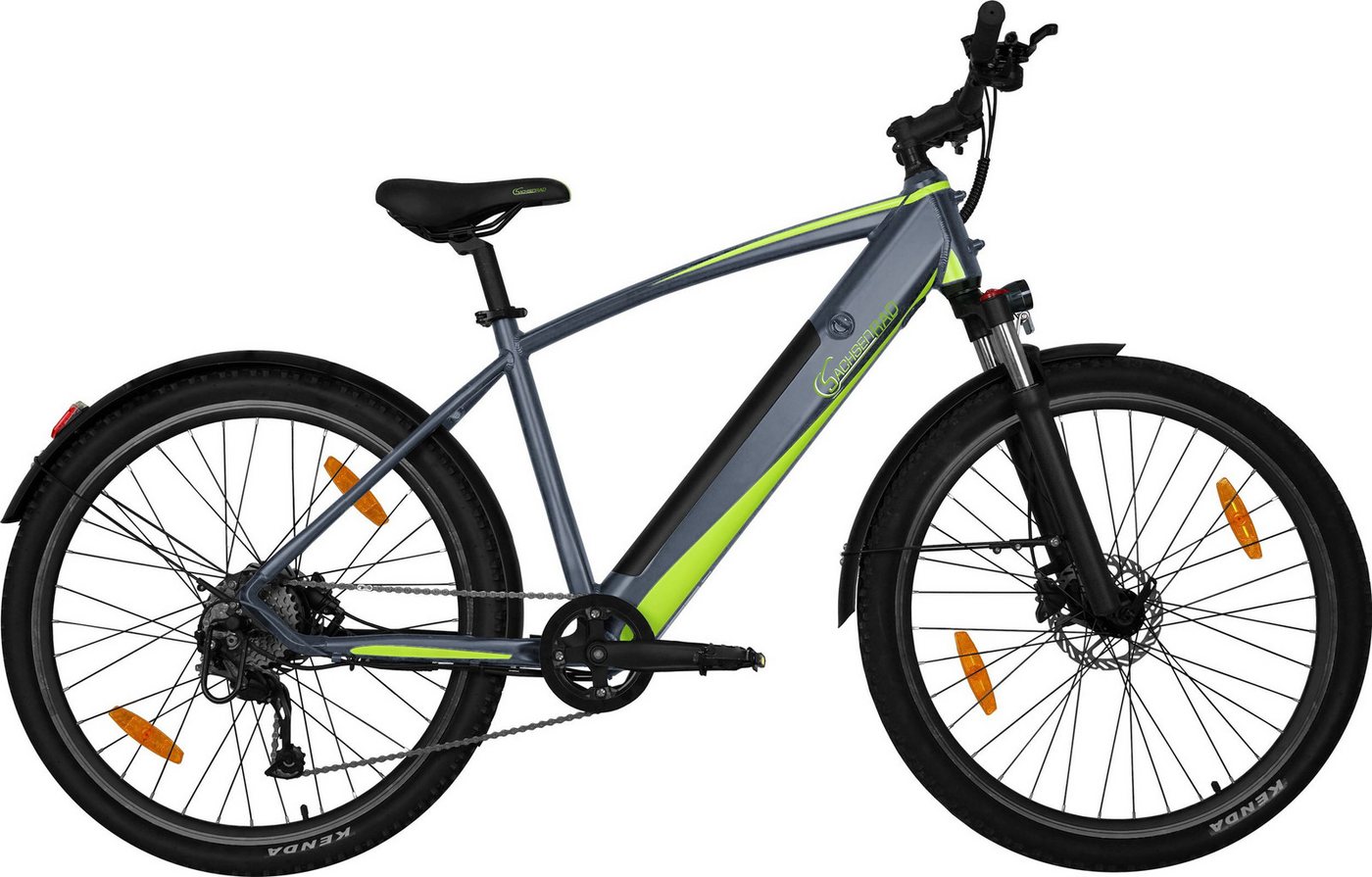 SachsenRAD E-Bike E-Racing Mountain Bike R8 Flex III, 9 Gang Shimano Altus RD-M310 Schaltwerk, Kettenschaltung, Hinterradmotor, 520 Wh Batterie, herausnehmbarer und abschließbarer Akku, hydaulische Scheibenbremsen von SachsenRAD