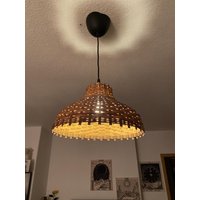 Retro Vintage Korblampe Deckenlampe Landhaus Midcentury 50Er 60Er Boho von Sachsenantik