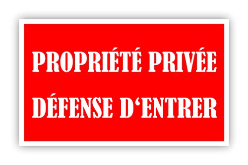 Panneau d'information - AVERTISSEMENT - "Propriété privée - Entrée interdite" panneau de mousse dure stable - pas d'accès - rouge vif - Attention soyez prudent - Novap Panneau (L) von Sachverständigen-Zubehör.de