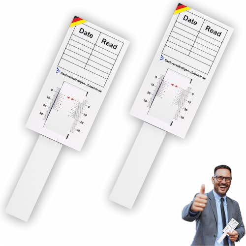 Sachverständigen-Zubehör® Rissmonitor als [Profi Messgerät] 2er Set | günstige Messlehre | Spaltmaß Risslineal Rissbreitenmesser | Rissbreitenlineal | Risslineal | Sachverständige Risskarte von Sachverständigen-Zubehör.de