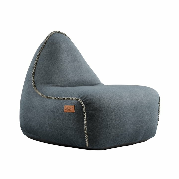 B-Ware Sack It Retro It Canvas Sitzsack Bodenkissen Sitzsessel Bean Bag Indoor Blau von Sack it