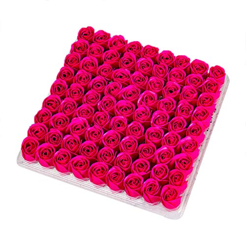 Saclerpnt 81pcs Künstliche Blumen Echt aussehende gefälschte Rosen Künstliche Schaumrosen Dekoration DIY für Hochzeitssträuße Mittelstücke, Arrangements Party Home Dekorationen(Hot Rosa) von Saclerpnt