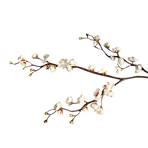 Idyllische Pflaumenblüte Pfirsichblüte Kunstblume Künstliche Blume Wohnzimmer Dekoration(Weiß) von Saclerpnt