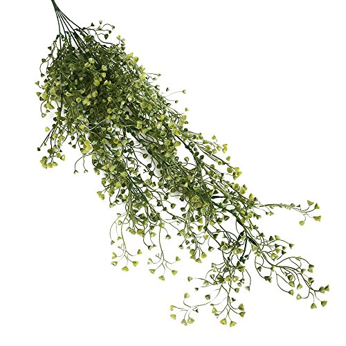 Künstliche gefälschte Seidenblumenrebe hängende Girlande Pflanze Hausgarten Hochzeitsdekor Hufeisengras Muschel Gras künstliche Blumen Kunstblumen(B) von Saclerpnt