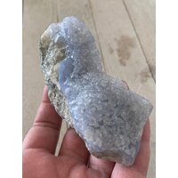Seltener Blue Lace Achat Mit Calcit Cluster Agate Geode Halschakra Stein von SacredWildDivine