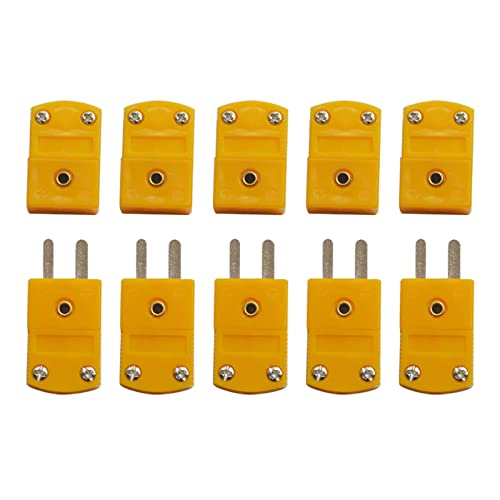 10 x K-Typ-Stecker, weiblich, Kabelverbinder, Thermoelement, Temperatursensoren, Miniatur-Buchse, Kabelverbinder, K-Typ-Stecker von Saddgo