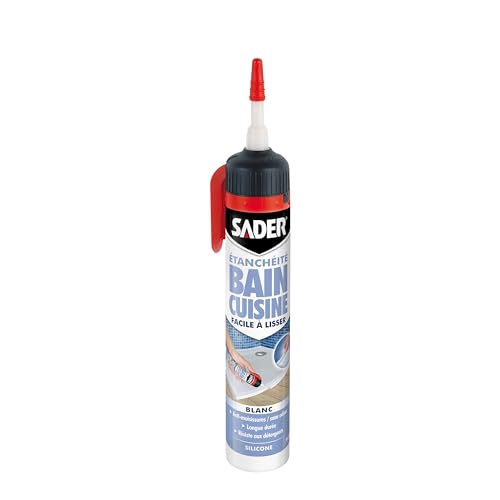 Sader Kontaktkleber 30605256 200 ml Easy Smooth Bad/Küche Versiegelungsmittel Mastic Trigger Weiß von Sader