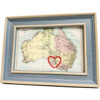 Adelaide Herzkarte | Benutzerdefinierte Karte Geschenk Personalisiertes Jubiläumsgeschenk Valentinstag Vintage Von Adelaide, Handgesticktes Herz von SadieandJunebug