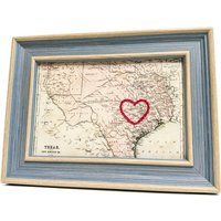 Austin Heart Map Handbesticktes Vintage Geschenk Von Texas von SadieandJunebug
