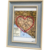 Bosnien Herz Karte | Benutzerdefinierte Geschenk Personalisiertes Jubiläumsgeschenk Valentinstag Vintage Von Handgesticktes von SadieandJunebug