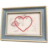 Fidschi Inseln Herzkarte | Benutzerdefinierte Karte Geschenk Für Ihn Hochzeitsgeschenk Vintage Map Print Von Handgesticktes Herz von SadieandJunebug