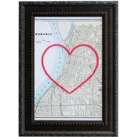 Memphis Herz Karte | Benutzerdefinierte Geschenk Tennessee Geburtstagsgeschenk Hochzeitsgeschenk Vintage Landkarte Von Mit Handgesticktem Memphis Herz Karte | Benutzerdefinierte Geschenk Tennessee Geburtstagsgeschenk Hochzeitsgeschenk Vintage Landkarte Von Mit Handgesticktem von SadieandJunebug