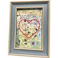 Nordwest-Territorien | Benutzerdefinierte Karte Geschenk Für Ihn Gerahmtes Zum Hochzeitstag Vintage-Karte Von Nwt Mit Handgesticktem Herz von SadieandJunebug