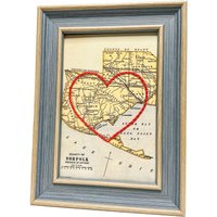 Norfolk County Herzkarte | Benutzerdefinierte Karte Geschenk Für Ihn Hochzeitsgeschenk Vintage Map Print Mit Handgesticktem Herz von SadieandJunebug