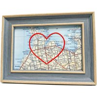 Owen Sound Herzkarte | Benutzerdefinierte Karte Geschenk Personalisierte Jubiläum Valentinstag Vintage Von Handbesticktes Herz von SadieandJunebug