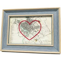 Rom Karte Mit Herz Handgestickte Vintage Italien Kunst von SadieandJunebug