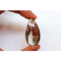 A + Lodolith Linse 18G, Schamanen Traumstein Landschaftsgarten Quarz Taschenstein Poliert Getrommelt Kristallklarer Einschluss Quarz, Garten Quarz von SadiqGemsandMinerals