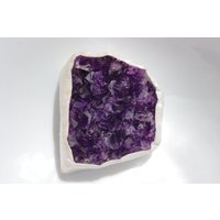 Amethyst Kristall, Geode, Tiefvioletter Free Form Cluster, Angst Relief, Bleib Sicher Geschenk, Kristall Geode von SadiqGemsandMinerals