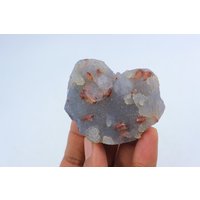 Brauner Stilbit Auf Grauem Chalcedon, Chalcedon Mineral, Brauner Natürlicher von SadiqGemsandMinerals